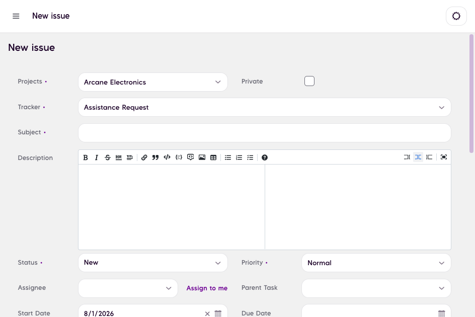 Issue Tracker screenshot