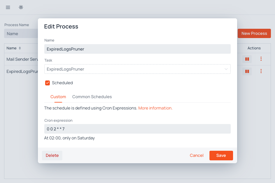 Process Manager screenshot